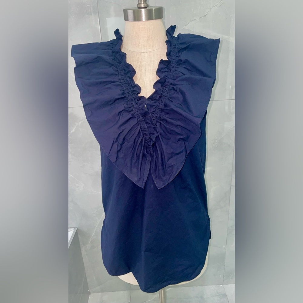 Marni Deep Blue Sleeveless Blouse